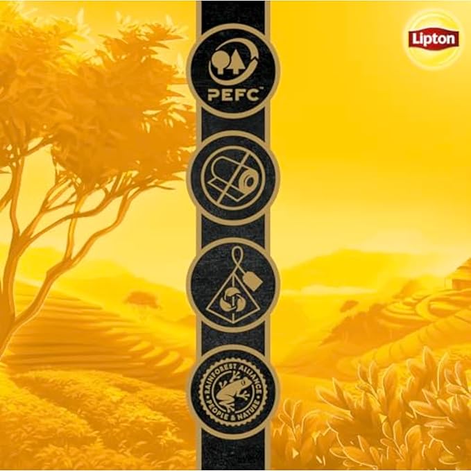 Lipton Black Tea English Breakfast, Pyramid Tea Bags, Flavored Teabags for a Refreshing Cup of Tea, 80 Total Tea Bags (20ct - Pack of 4) - Bloomnest