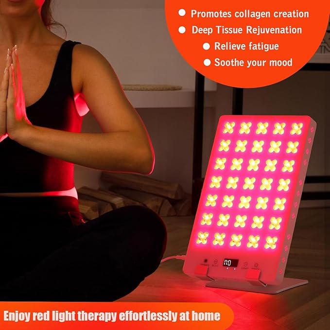 Red Light Therapy Panel for Body, 660nm Red & 850nm Near Infrared Light Therapy Panel for Full Body & Face Supports Pain Relief, Skin Care, Recovery, Sleep & Performance iPlantop