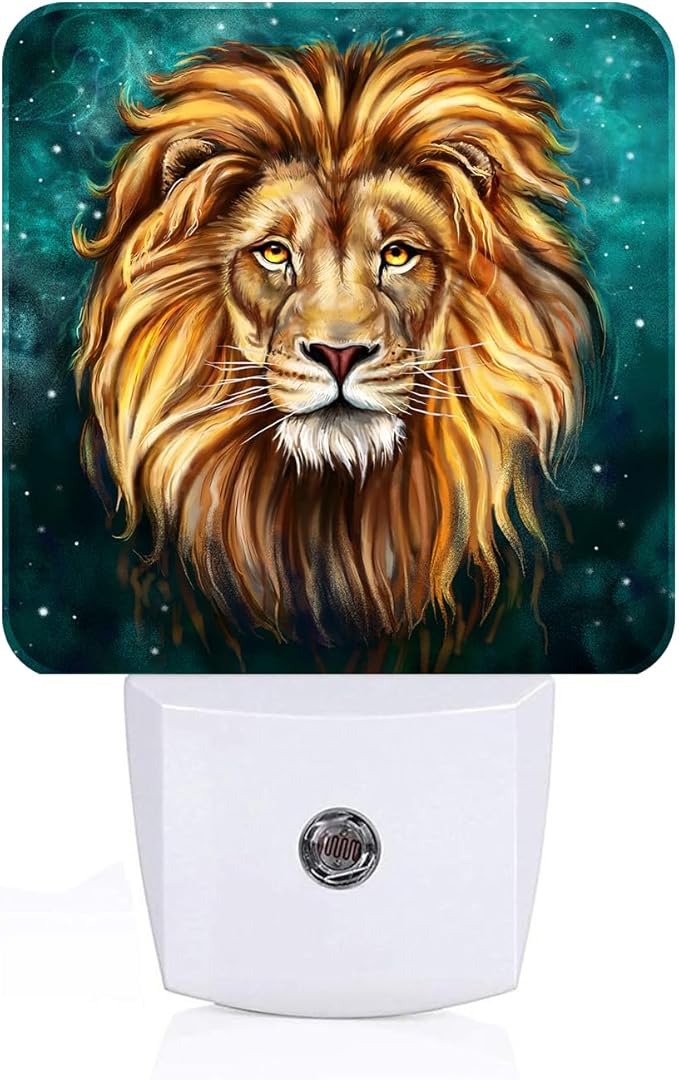 Flashing Lion Leo Night Light,Plug-in Night Lights with Dusk to Dawn Sensor for Stairway,Hallway,Bedroom Sleep Friendly Ideal for Women/Girls/Boys Gift,0.5w - Bloomnest
