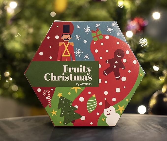 ACORUS Fruity Christmas Tea Set, Fruit Tea Gift Set, 60 Assorted Tea Bags Variety Pack, Fruit Tea Sampler, Specialty Tea Bags Individually Wrapped, Tea Gifts for Women, Men, Tea Lovers - Bloomnest
