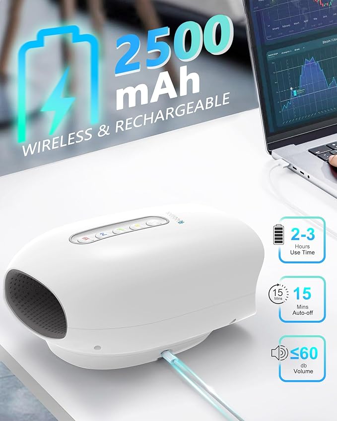 HANMAX Hand Massager with Heat and Compression - for Arthritis & Carpal Tunnel, Portable Gift for Women/Men - Bloomnest