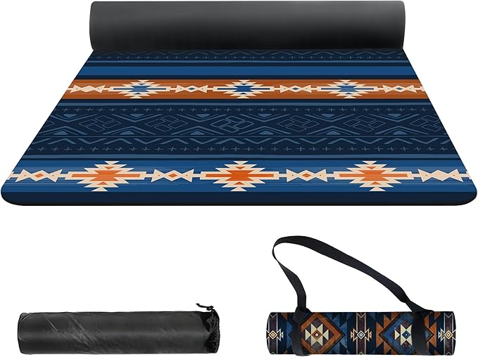 nuveti Yoga Mat Print Extra Thick TPE Non Slip Fitness Exercise Mat with Carrying Bag,72"x24" Extra Thick 6MM Exercise & Workout Mat for Yoga, Pilates Fitness and Floor Exercises - Bloomnest