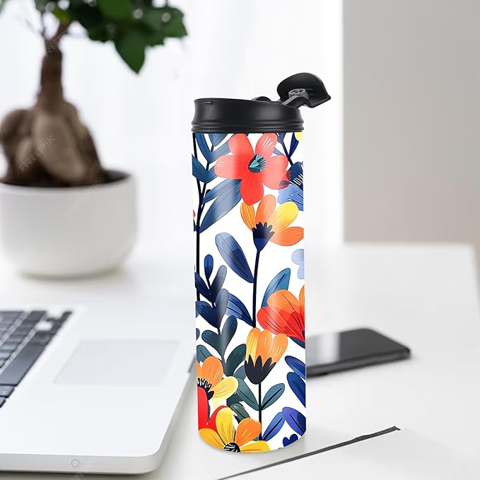 Joyclub 8 Pack Sublimation Water Bottle Blanks Dual Opening 20 oz Sublimation Tumblers with Leakproof Lid and Straw Insulated Stainless Steel Sports Cups - Bloomnest