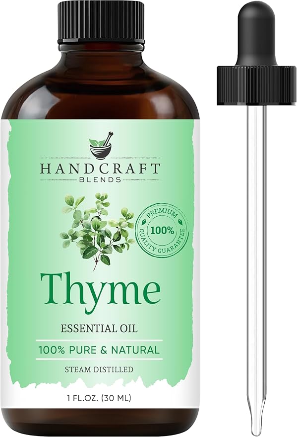 Handcraft Blends Thyme Essential Oil – 1 Fl Oz – 100% Pure and Natural – Premium Grade Essential Oil for Diffuser and Aromatherapy, Skin, Massage, Candle and Soap Making Fragrance - Bloomnest
