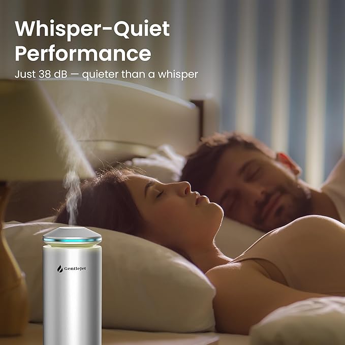 MajesticMist Rechargeable - Aluminum Waterless Essential Oil Diffuser with Wireless Charging, Quiet Aroma Diffuser, Scent Diffusers for Home, Room & Hotel, Remote Control, USB-C, 1000sq.ft - Bloomnest