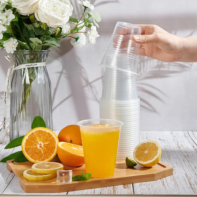 Lilymicky 1000 PACK 12 oz Clear Plastic Cups, Cold Disposable Party Drinking Cups for Parties, Picnic, BBQ & Events - Bloomnest