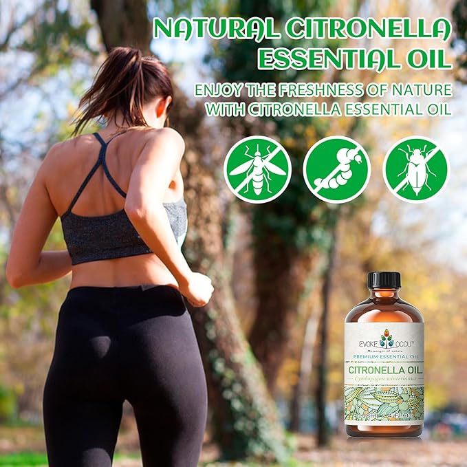 EVOKE OCCU Citronella Oil for Cleaning, Air Freshening, Add to Spray and Diffuser - 4 Fl Oz - Bloomnest
