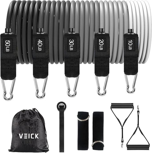 VEICK Resistance Bands, Exercise Bands, Workout Bands, Resistance Bands for Working Out with Handles for Men and Women, Exercising Bands for Fitness Weights Work Out at Home - Bloomnest