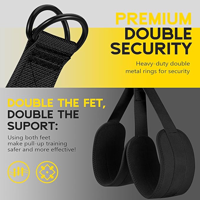 Pull Up Assistance Bands, Adjustable Heavy Duty Resistance Band for Pull Up, 3 Pull Up Bands, Comfortable Fabric Feet/Knee Rest, Assistance Bands for Pull-Up, Home Fitness, Body Stretching - Bloomnest
