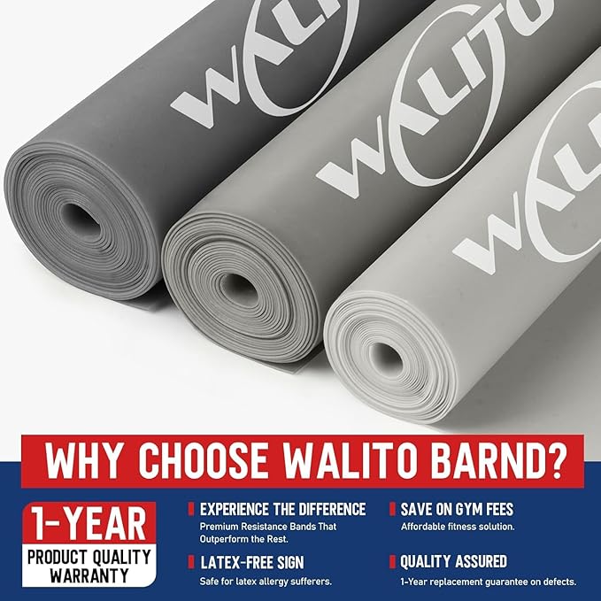 WALITO Resistance Bands for Working Out, Exercise Bands for Women and Men, Workout Bands for Physical Therapy, Stretch, Recovery, Pilates, Rehab, Strength Training and Home Gym - Bloomnest