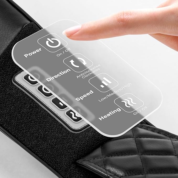 Shiatsu Electric Neck Back Massager Pillow 3D Kneading with Heat for Shoulder, Lower Back, Foot, Leg Muscles Pain Relief Relax in Car Office and Home (Black)