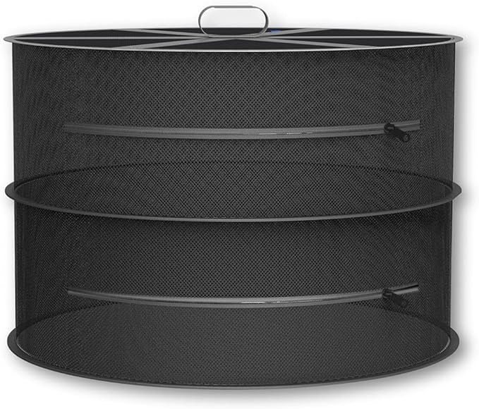 AC Infinity Herb Drying Rack, 2-Layer Hanging Mesh Net for Plants, Seeds, and Buds, 18" Diameter Fit in Grow Tents Closets Hydroponics - Bloomnest