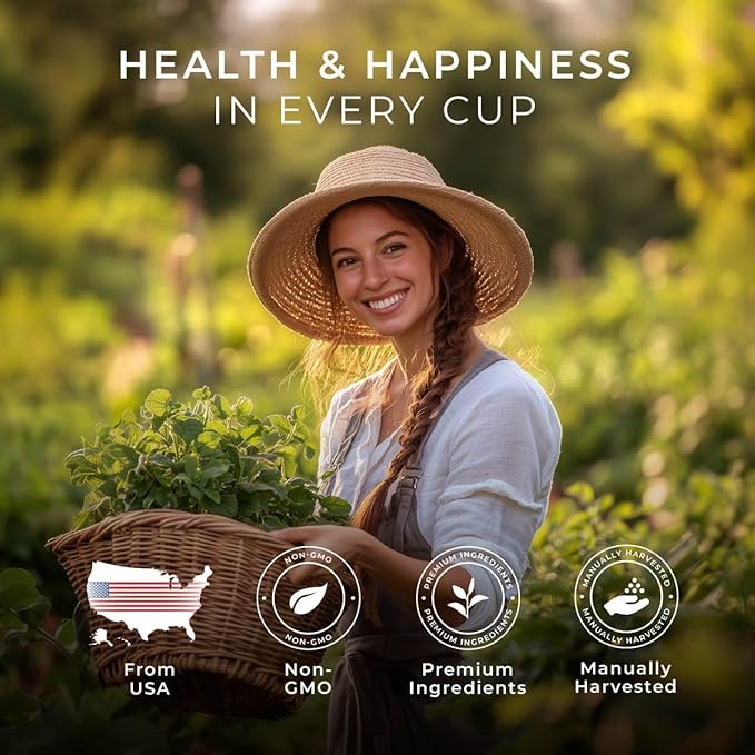 Gya Tea Co Lemon Balm Herbal Tea Pod (16 Count)- Decaf Wellness Tea for Body Comfort & Relaxing - Bloomnest