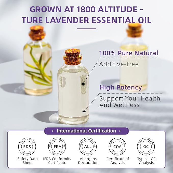 HIQILI 16 Ounces Lavender Essential Oil Pure, 100% Natural for Aromatherapy Diffuser, Skin Care, Hair, Includes Premium Dropper-16 Fl Oz - Bloomnest