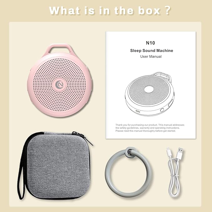 Portable White Noise Sleep Sound Machine for Home and Travel. Perfect for Your Sleeping Baby with a dimmable Night Light and Long Battery Life. Baby Essential Adult/Child Lock Feature. - Bloomnest