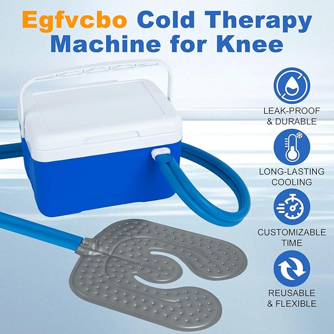 Ice Machine for Knee After Surgery, 9 Quarts Cold Therapy Machine Home Cryotherapy System for Post-Surgery Pain Relief, Compression Pad, Powerful Pump - Bloomnest