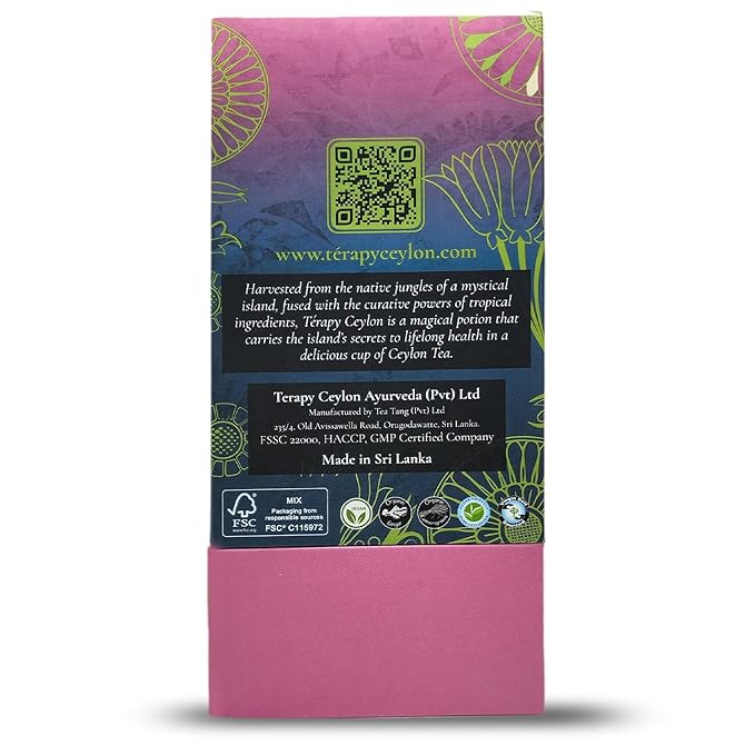 Térapy Ceylon Peppermint Tea | All Natural Herbal Ingredients | 100% Organic Peppermint Tea Bags Individually Wrapped | Eco-friendly & Unbleached Herbal Tea Bags | 20 Count - Bloomnest