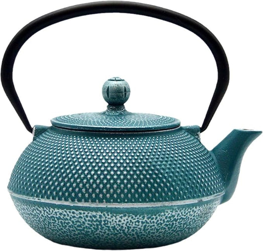 30.4oz Small Cast Iron Teapot, Tea Kettle with Stainless Steel Infuser for Loose Tea, Coated with Enameled Interior, Japanese Style Tetsubin for Stovetop Safe(900ml) - Bloomnest