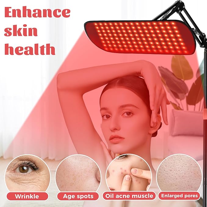 135 Red Light Therapy for Face and Body, Multifunction Red Light Therapy with Stand, Dual Different LEDs(660nm& 850nm) Light with Belt and Stand LITDUCK