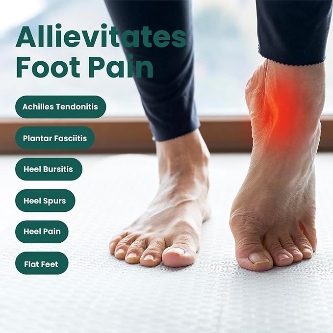 Plantar Fasciitis Heel Support Inserts - Welnove Premium Arch Support Heel Cushion Cups for Heel Pain Heels Spur Achilles Tendonitis - Orthotic Shoe Insert for Women's 6-9, Men's 5-8 (1 Pair) - Bloomnest