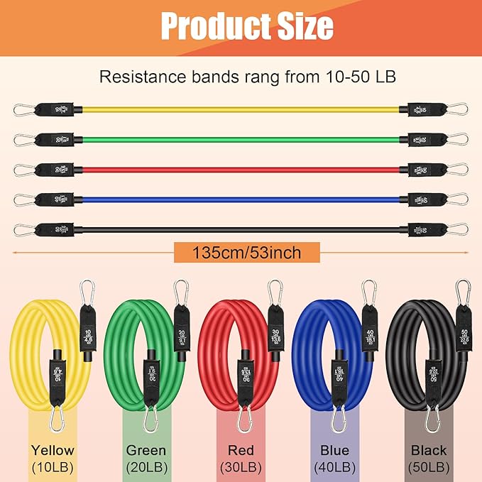 12PCS Baseball Resistance Bands, COITEK Baseball Arm Training Bands Stretching Bands with Interchangeable Grips for Physical Therapy, Muscle Training, Home Workouts - Bloomnest