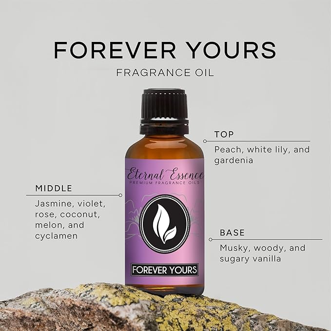 Eternal Essence Oils Forever Yours 30ml Premium Fragrance Oil - for Candle, Soap Making, Aromatherapy, Diffusers, Home Care, & Humidifiers EternalEssenceOils