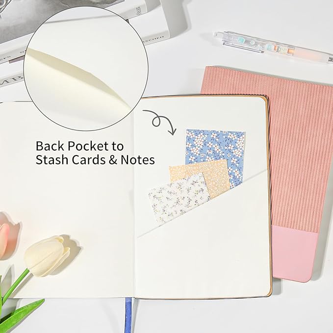 Lined Journal Notebook for Work College Ruled Note Book 5.79"x8.27" A5 PU Leather Daily Journaling 216 Pages for Women Men Writing Home School Supplies Business (Grey) - Bloomnest