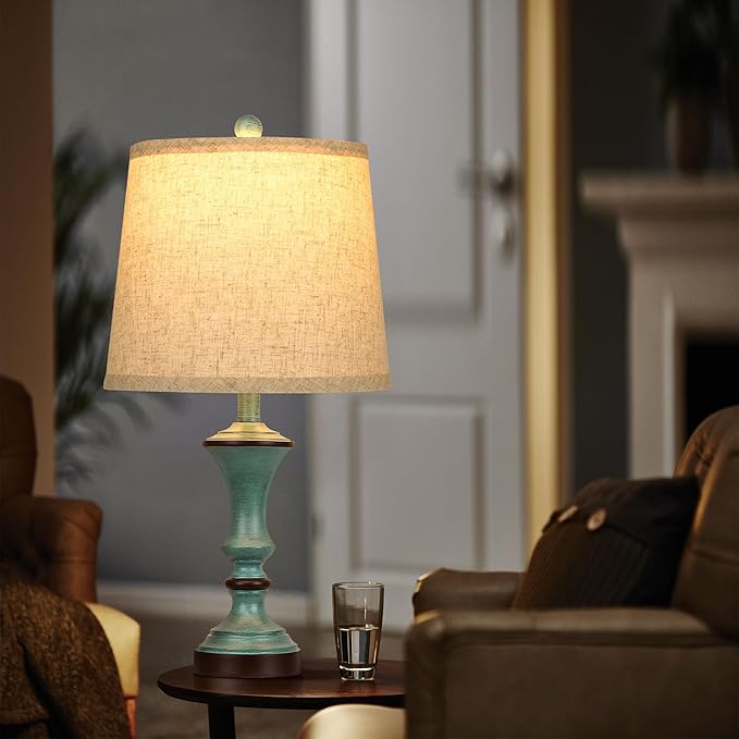 Retro Table Lamps Set of 2 Nightstand Lamp for Bedroom Vintage Rustic Table Lamps for Living Room Traditional Nightstand Bedside Lamps Bulb NOT Included - Bloomnest