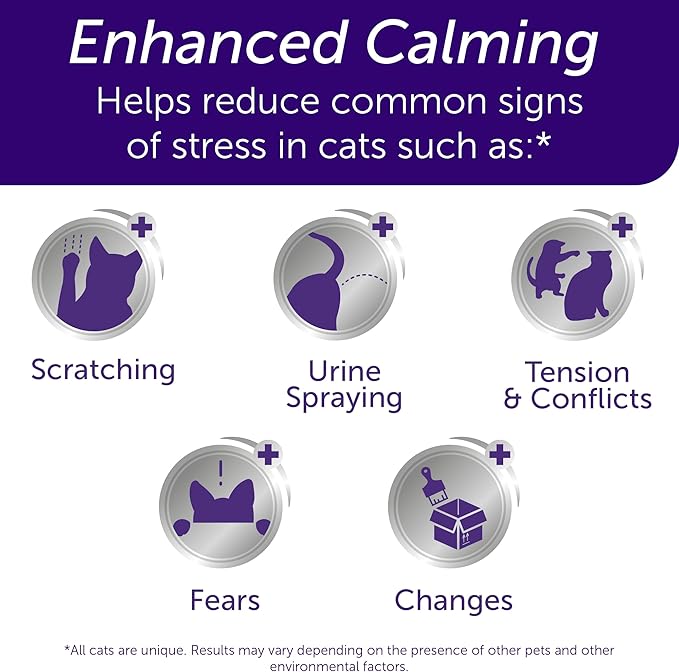 FELIWAY Aroma Diffuser, Optimum Cat, Enhanced Calming Pheromone, 48 mL | 30 Day | Starter Kit | Translucent | Pack of 2 - Bloomnest