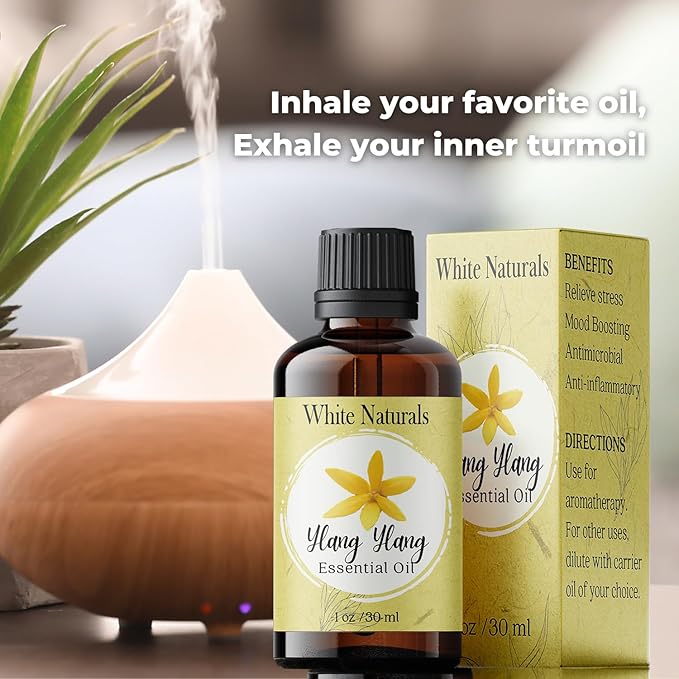 Organic Ylang Ylang Essential Oil - 100% Pure & Natural -Premium Therapeutic Grade with Premium Glass Dropper - Undiluted Natural/Homeopathic Aromatherapy Scented, Great for DIY Soap Making, Massage - Bloomnest