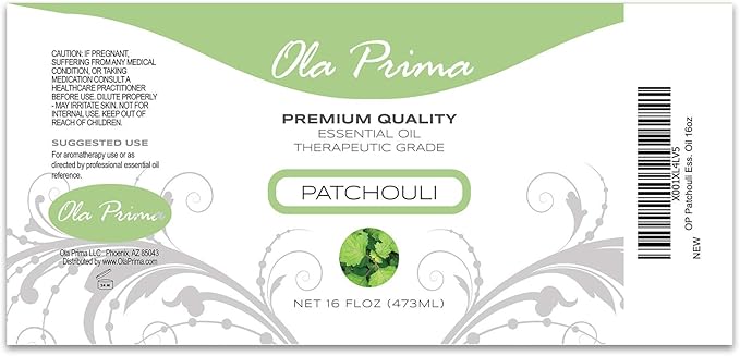 Ola Prima Oils 16oz - Patchouli Essential Oil - 16 Fluid Ounces - Bloomnest