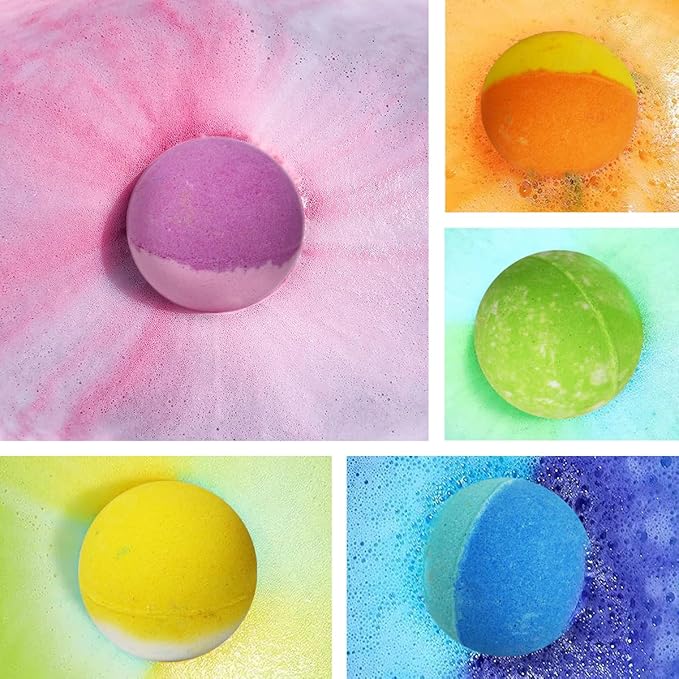 Bath Bombs for Kids with Toys Inside, Kids Bath Bombs for Boys Girls, 9-Piece Bathbomb Set Includes 9 Pull-Back Cars and 3 Vehicles, Halloween Christmas Birthday Easter Gift Set for Children - Bloomnest