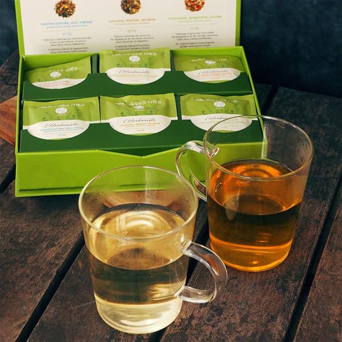 Palais des Thés - Organic L'Herboriste Box - Selection of 36 Premium Herbal Teas - Premium Tea Bags Set, Serves 36 Cups - Bloomnest