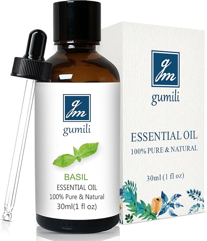Basil Essential Oil 1 Oz – 100% Pure Natural Basil Oil for Diffuser, Skin, Massage & DIY, Fresh Herbaceous Aroma - Bloomnest