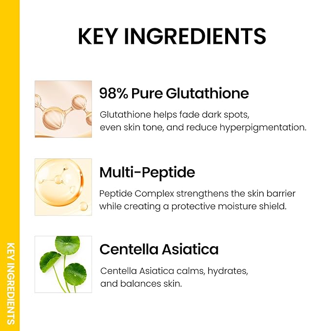 ONGREDIENTS Skin Barrier Glow Mist, Dual-Layer Facial Mist, 98% Pure Glutathione, Multi-Peptide, Centella, Ultra-Fine Spray, Cooling, Dry and Sensitive Skin, Korean Skin Care, 3.38 fl. oz. / 100ml - Bloomnest