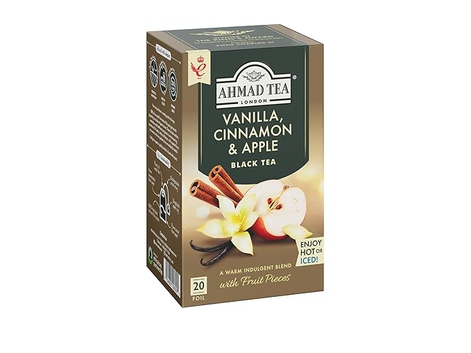 Ahmad Tea Vanilla, Cinnamon, Apple 20 Count (Pack of 6) - Bloomnest