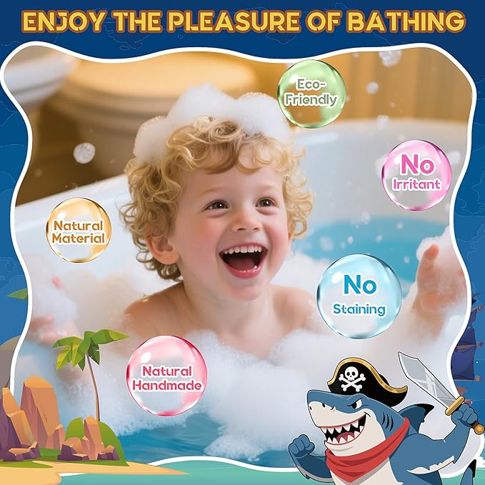 Bath Bombs for Kids with Surprise Inside, 9 Pack Kids Bath Bombs with Treasure Chest Toys Gift Set, Fizzy Bath Salt Balls, Perfect Birthday, Halloween, Or Holiday Gift for Boys and Girls - Bloomnest