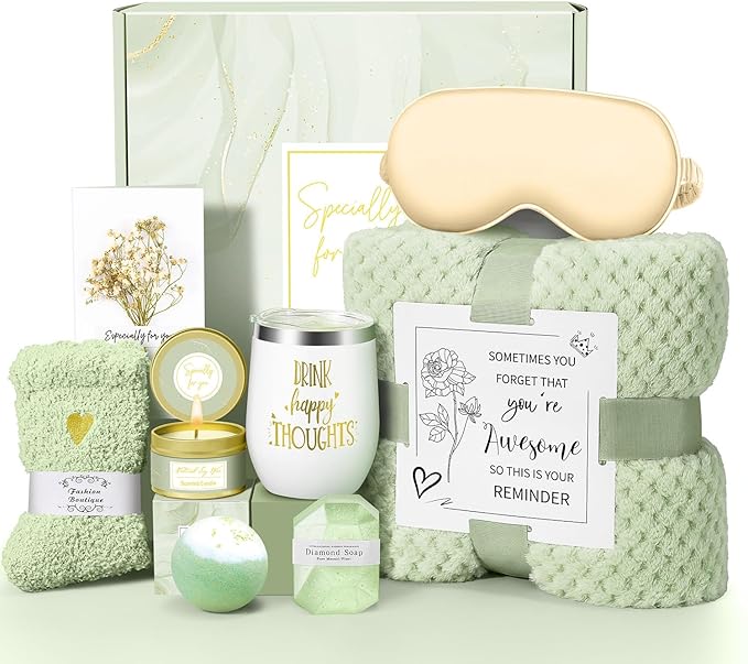 Valentines Day Gifts for Her Women Daughter Girlfriend Wife, Happy Birthday Gifts for Women Mom Her Friend Sister Wife Grandma, Self Care Gift Get Well Relaxing Spa Galentines Day Gift Basket Set - Bloomnest