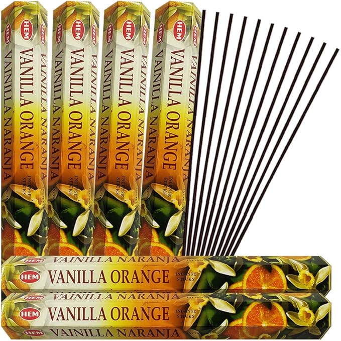 Vanilla Orange Incense Sticks and Incense Stick Holder Bundle Insence Insense Hem Incense Sticks