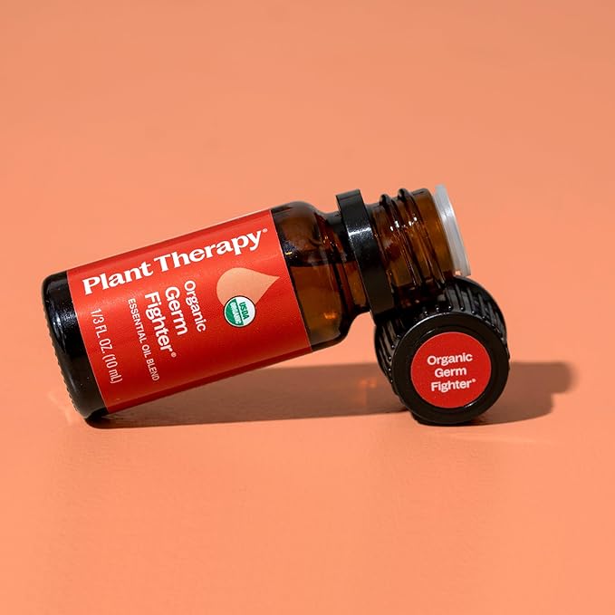 Plant Therapy Organic Fighter Essential Oil Blend 100% Pure, Undiluted, Therapeutic Grade 10 mL (1/3 oz) - Bloomnest