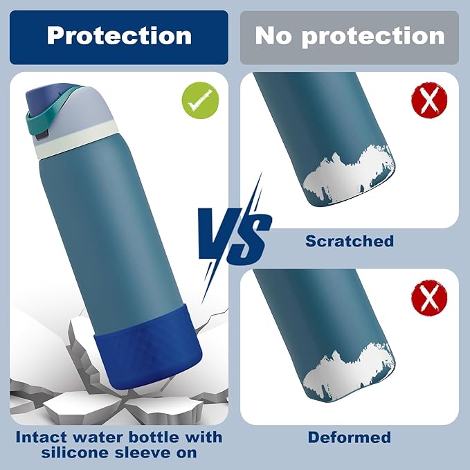 Silicone Boot for Owala Water Bottle 24 oz 32 oz 40 oz, Anti-Slip Protective Sleeve for FreeSip/Twist/Flip Stainless Steel Water Bottles Accessories BEONSKY