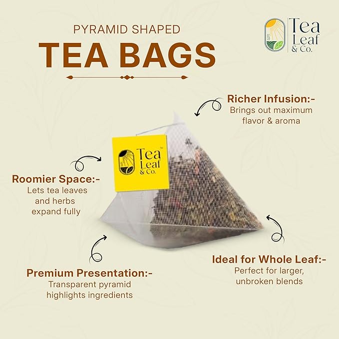 Tealeaf & Co. Honey Lemon Green Tea with Lemon & Honey Extract, Lemongrass, Licorice & Chamomile - Organic Green Tea Bags with Fresh Herbs and Spices - 100 Teabags (7.055oz/200gm) - Bloomnest