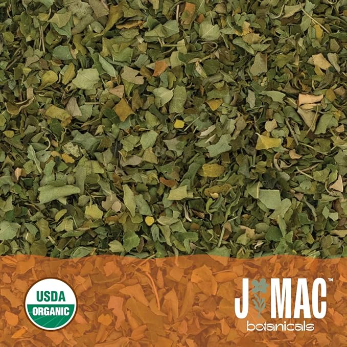 J MAC BOTANICALS Organic Moringa Leaves, malunggay leaf, Whole Green Moringa Oleifera Leaf Tea - Bloomnest