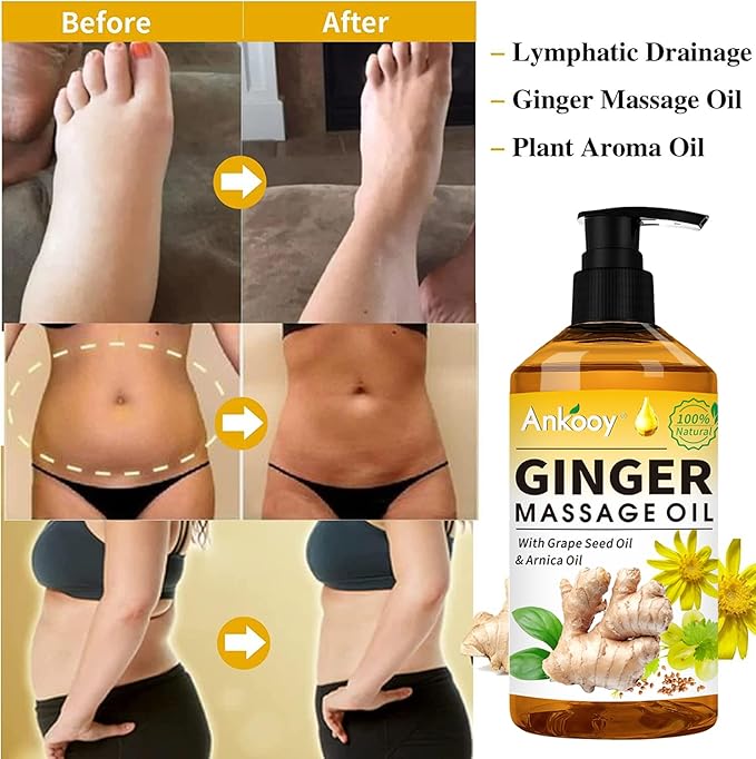 3 Pack Massage Oil for Massage Therapy,Sore Muscle Arnica Oil & Relaxing Lavender Oil & Ginger Oil Lymphatic Drainage & Massage Ball,Spa Massage Kit Christmas Gifts Stocking Stuffers for Men Women - Bloomnest