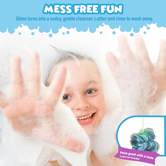 Tub Works® Bath Slime Kids Body Wash, Variety 4 Pack | Gooey, Playful Texture with Fresh, Fruity Scents | Dermatologist Tested | Sensory Fun Bath Toys for Toddlers & Kids | Colorful Slime Kids Soap - Bloomnest