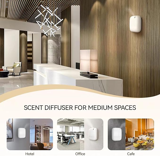 Upgraded Scent Air Machine for Home Cover Up to 2000 sq.ft, Hotel and Commercial Use Essential Oil Diffuser 400ML, Waterless Cold Air Diffuser for Home, Office - Bloomnest