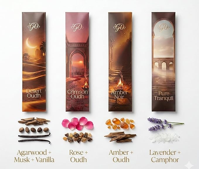 Premium Guruji Divinity Sacred Nights Incense Gift Set | Hand-Rolled Masala Incense for Meditation, Yoga & Home Fragrance Guruji+Divinity