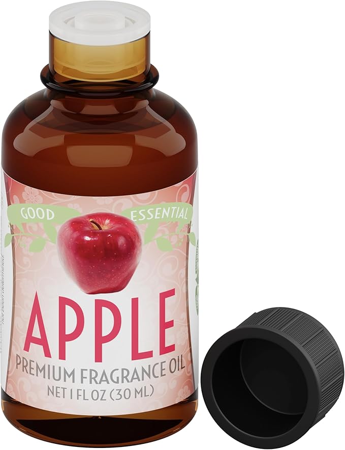 Good Essential Professional Apple Fragrance Oil (30ml/1 fl oz) for Candles, Soaps, Perfume, Lotions, Diffuser & Aromatherapy GoodEssential