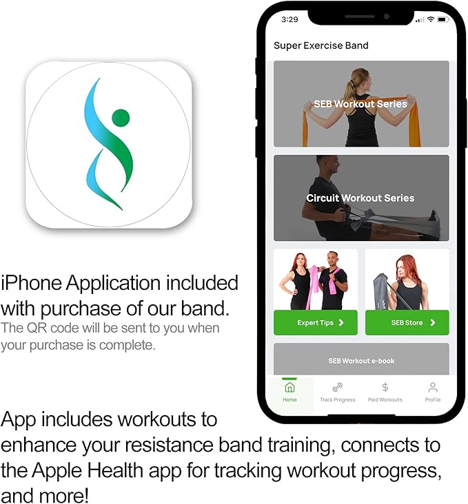 Resistance Band for Working Out - 8,16,24 Yard Resistance Bands Bulk Rolls - 10 Strengths in Light Medium and Heavy Exercise Bands - Latex Free Workout Bands Including iPhone App and e-Book - Bloomnest