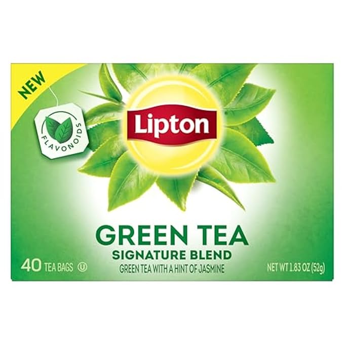 Lipton Signature Blend Green Tea Bags, Unsweetened Teabags for Hot Tea or Iced Tea with Caffeine and Flavonoids, 240 Total Tea Bags (40ct - Pack of 6) - Bloomnest